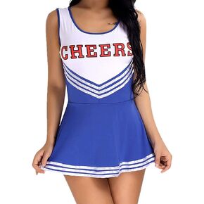 Women's School Girls Musical Uniform Cheer Leader Costume Fancy Dress Outfit
