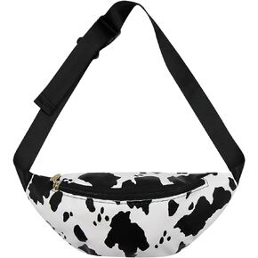 Fashion Cows Print Waist Pack Fanny Pack for Women Girls Small Adjustable Hip Pack Bum Bag Running Belt Phone Holder