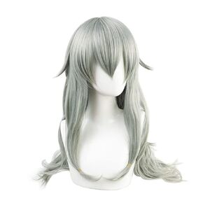 Xingwang Queen Anime Cosplay Wig Long Grey Green Wig for Women Girls