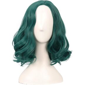 MapofBeauty 14 Inch/35cm Fashion Special Short Curly Party Anime Cosplay Wig (Dark Pine Green) in Kuwait