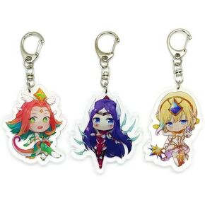 Inc. - Set of 3 League LOL Acrylic Keychain Irelia, Lux, Neeko v1