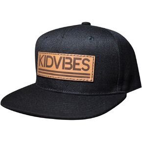 DadBod Apparel DB Original Kid Vibes Leather Patch Hat, to Match with Dad & Mom