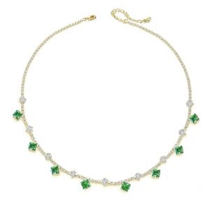 Sparkle Cubic Zirconia Crystal Twinkle Choker Necklace for Women Simulated Diamond Tennis Necklace