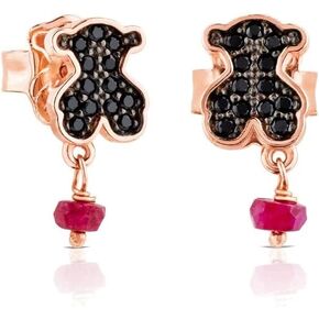 Rose Vermeil Silver Motif Earrings