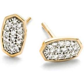 Kendra Scott White Diamond Marisa Stud Earrings in 14k Gold, Fine Jewelry for Women