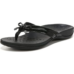 صنادل نسائية من Vionic Rest Bella X Flip Flop-Comfotable Slide On Toe Posts مع نعل داخلي لتقويم العظام ودعم قوس القدم، عرض متوسط ​​وواسع، مقاسات 5-11، صنادل نسائية