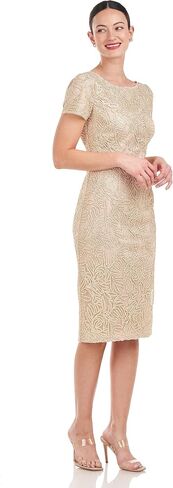JS Collections Women's Scarlet Knee Length Dress in Saudi Arabia