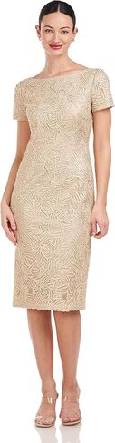 JS Collections Women's Scarlet Knee Length Dress in Saudi Arabia