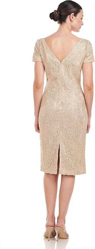 JS Collections Women's Scarlet Knee Length Dress in Saudi Arabia
