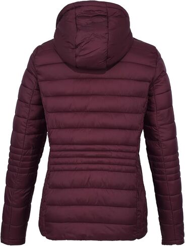 Womens Puffer Jacket Lightweight Packable Long Winter Coats Waterproof Down Jacket, Burgundy L in Kuwait