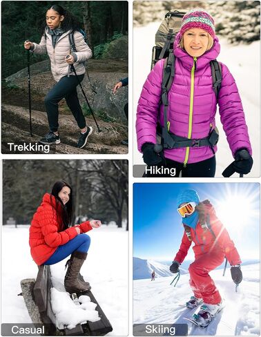 Womens Puffer Jacket Lightweight Packable Long Winter Coats Waterproof Down Jacket, Burgundy L in Kuwait