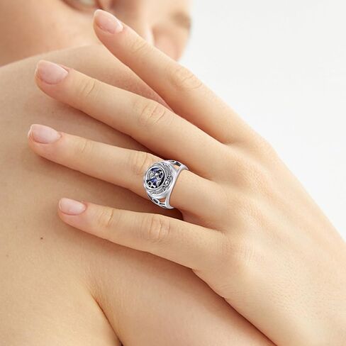 YFN Egyptian Queen Ring Sterling Silver Nefertiti Ring Abalone Shell Egypt Jewelry Gifts for Women Girls in Saudi Arabia
