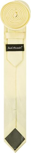 Jacob Alexander Men's Ultra Skinny Woven Subtle Mini Squares Neck Tie in Saudi Arabia