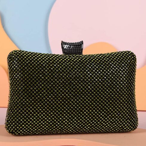 محفظة فوزية للسهرة بحجر الراين اللامعة كبيرة الحجم للنساء رسمية in Kuwait