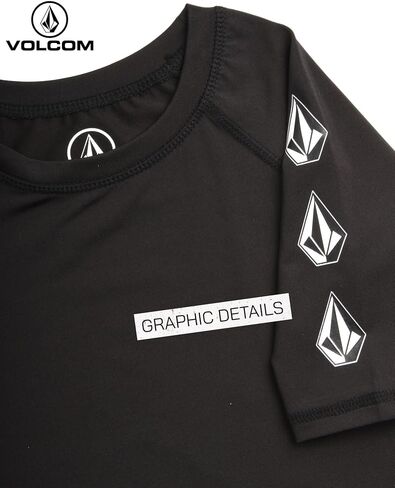 Volcom Baby Boys Swimsuit Set 2 Piece Short Sleeve Rash Guard & Swim Trunks | Lightweight Quick-Dry Fabric for Pool or Beach Play, Comfortable Coverage Great for Summer Outings in Saudi Arabia