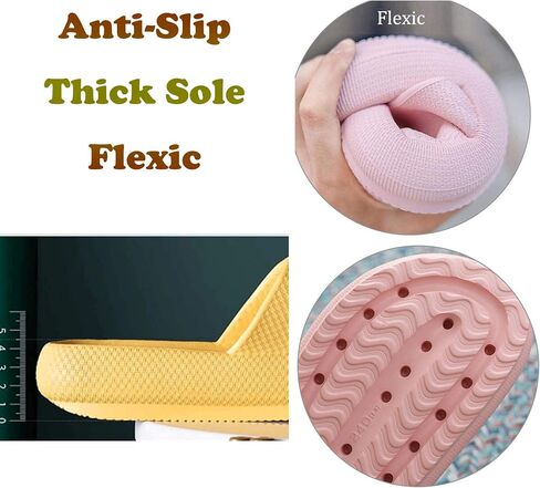شباشب سحابة من Athlefit أحذية استحمام للحمام مضادة للانزلاق مريحة ومبطنة بمنصة سميكة وناعمة in Kuwait