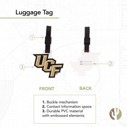 University of Central Florida Luggage Tag Knights UCF Tags Bag (PVC Luggage Tag - Design A) in Saudi Arabia