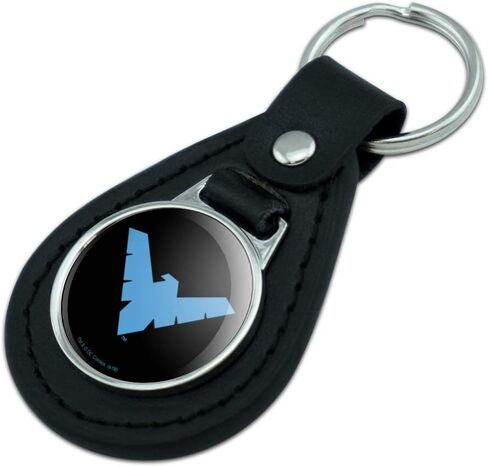 GRAPHICS & MORE Black Leather Batman Nightwing Logo Keychain in Saudi Arabia