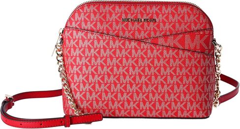 Michael Kors Jet Set Medium Crossbody Leather Handbag (Bright Red Multi) in Saudi Arabia