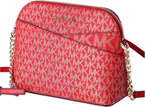 Michael Kors Jet Set Medium Crossbody Leather Handbag (Bright Red Multi) in Saudi Arabia