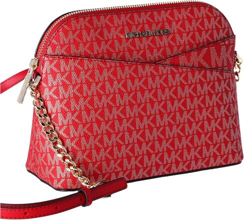 Michael Kors Jet Set Medium Crossbody Leather Handbag (Bright Red Multi) in Saudi Arabia