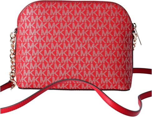 Michael Kors Jet Set Medium Crossbody Leather Handbag (Bright Red Multi) in Saudi Arabia
