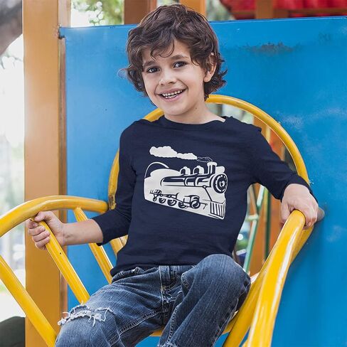 Kids Long Sleeve T Shirt Vintage Trains Cotton Boy & Girl Clothes in Saudi Arabia