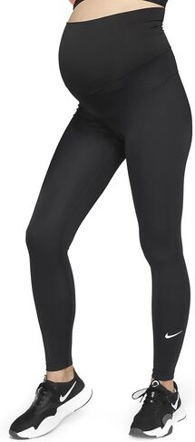 بنطال ضيق للنساء من Nike One (M) عالي الخصر (للحمل)، مقاس SS أسود/أبيض in Saudi Arabia
