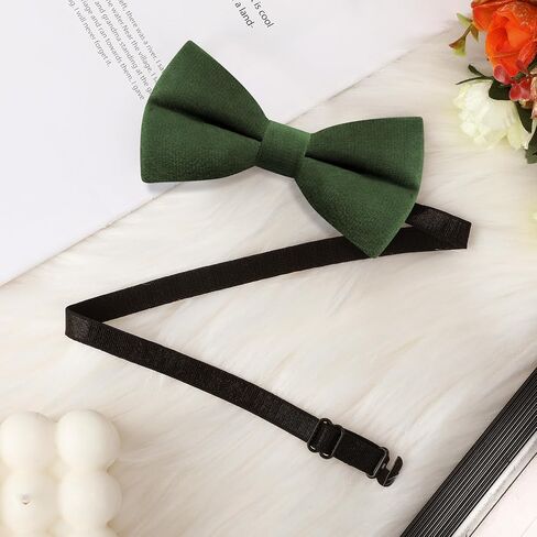 Neptniopllab Velvet Bow Tie for Boy,Handmade Kids Pre-Tied Bow Tie Solid Adjustable Neck Bowtie for Tuxedo Party in Saudi Arabia