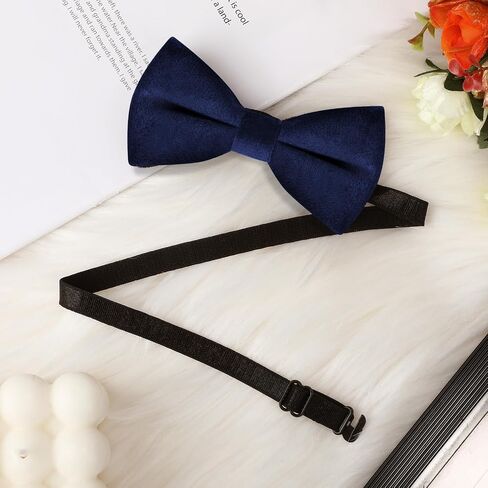 Neptniopllab Velvet Bow Tie for Boy,Handmade Kids Pre-Tied Bow Tie Solid Adjustable Neck Bowtie for Tuxedo Party in Saudi Arabia