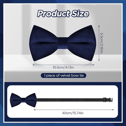 Neptniopllab Velvet Bow Tie for Boy,Handmade Kids Pre-Tied Bow Tie Solid Adjustable Neck Bowtie for Tuxedo Party in Saudi Arabia