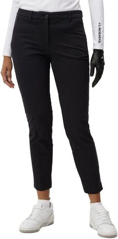 بنطال جولف J.Lindeberg 2023 نسائي من الصوف من نسيج قطني طويل أسود 28 in Kuwait