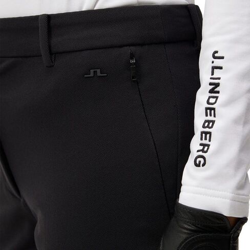 بنطال جولف J.Lindeberg 2023 نسائي من الصوف من نسيج قطني طويل أسود 28 in Kuwait