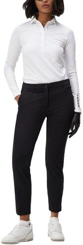 بنطال جولف J.Lindeberg 2023 نسائي من الصوف من نسيج قطني طويل أسود 28 in Kuwait