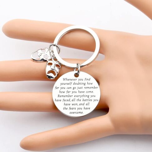 Lywjyb Birdgot Drama Mask Keychain Theater Jewelry Comedy Tragedy Masks keychain Inspirational Gift for Actor or Actress Gift in Saudi Arabia