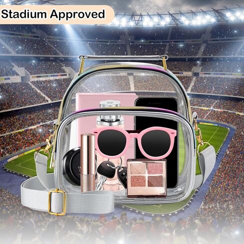 Hysagtek Clear Purses for Women Stadium, Clear Bag Stadium Approved Concert Clear Crossbody Bag See Through Handbag in Saudi Arabia