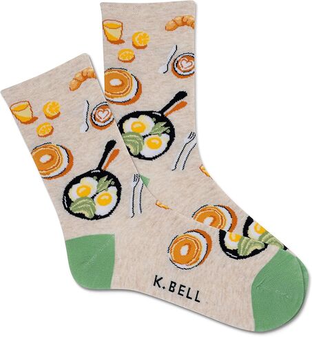 K. Bell Womens Breakfast in Bed Crew Socks in Saudi Arabia