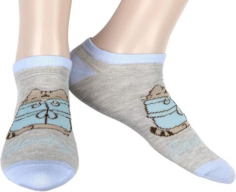 جوارب كاحل من Culture Fly Pusheen The Cat So Relaxed No Show مقاس 5-9 - 3 أزواج in Kuwait