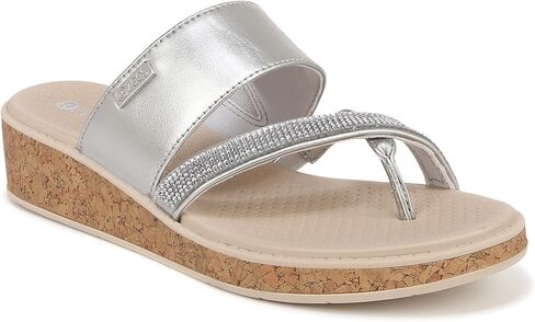 BZees Women's Bora Bright Machine Washable Comfort Wedge Sandal Flip-Flop in Kuwait
