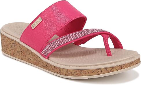 BZees Women's Bora Bright Machine Washable Comfort Wedge Sandal Flip-Flop in Saudi Arabia