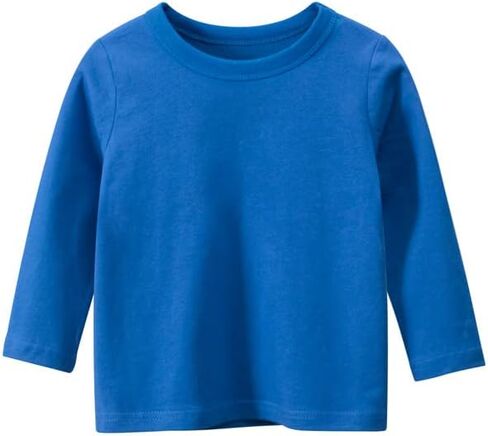 Boys' Cotton Long Sleeve Crewneck T-Shirt Top Tee Size 2-7 Years Toddler Boys' 3-Pack Multi Value Pack in Kuwait