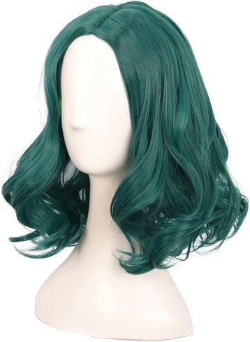 MapofBeauty 14 Inch/35cm Fashion Special Short Curly Party Anime Cosplay Wig (Dark Pine Green) in Kuwait