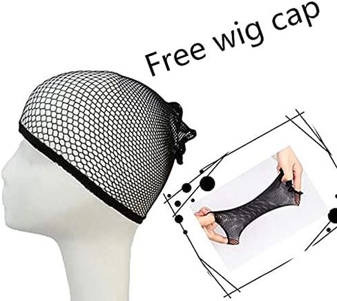 Zenitsu Cosply Wig Demon Slayer Costume Wig Female Long Anime Wig Kimetsu No Yaiba Wig with Free Hair Net Ponytail Synthetic for Anime Cosplay in Kuwait