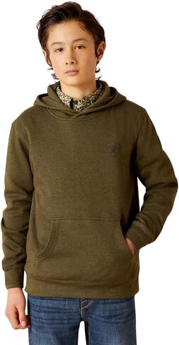 Ariat Boys's Faded Hoodie - Brine Olive, X-Large in Saudi Arabia