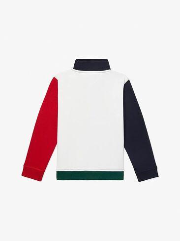 Tommy Hilfiger Boys' Adaptive Colorblock Mockneck Sweatshirt with Zipper Closure in Saudi Arabia