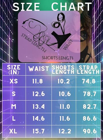 Ella Lust Women's Rave Garter Booty Shorts - Festival High Waisted Thong Bottom Sexy Leg Wrap Party Elastic Straps Accessory in Saudi Arabia