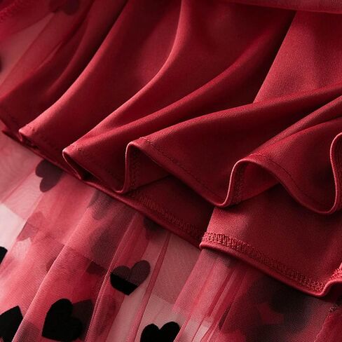 Women's Floral Print Mesh A-Line Midi Skirt 3D Posy Tulle Layered Skirt in Saudi Arabia