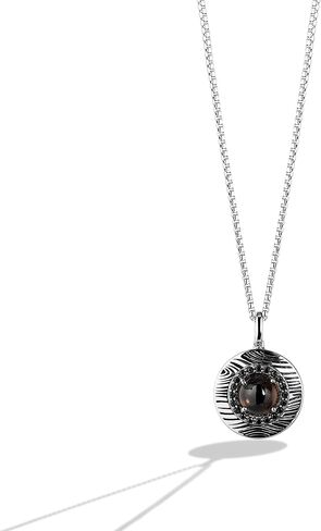 Jewelili Star Wars™ Fine Jewelry Ewok™ Women's Pendant 1/6 Ct.Tw. Black Diamonds, Smoky Quartz, Sterling Silver and Black Rhodium in Saudi Arabia