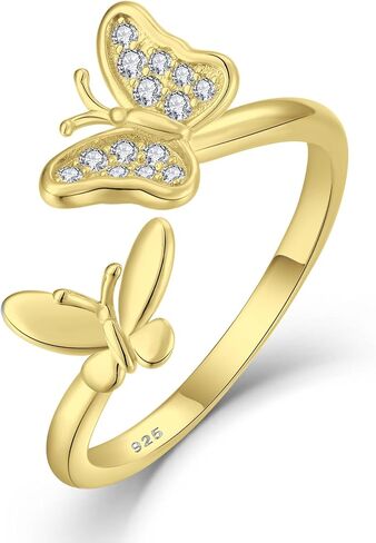 STARCHENIE Butterfly Ring for Women 925 Sterling Silver Adjustable Rings Size 7 in Saudi Arabia