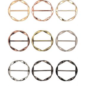 9 قطعة حلقات مشبك وشاح تي شيرت مقاطع التعادل دائرة الملابس الزاوية معقود التفاف حامل مشد للخصر مشبك المشبك للنساء (نمط B1) in Kuwait